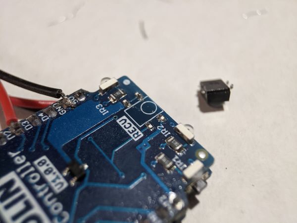 Removed IR receiver