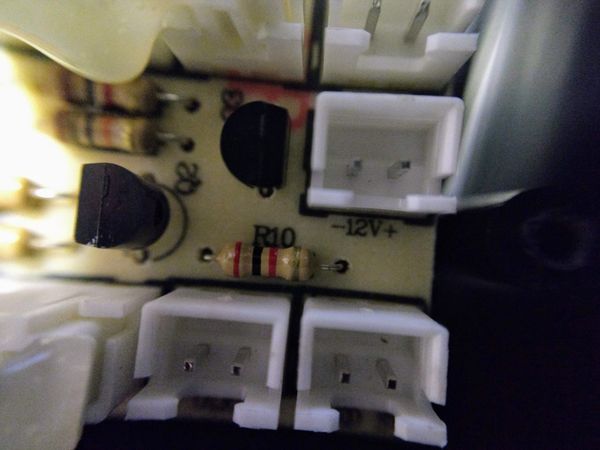 12V connector on the factory board